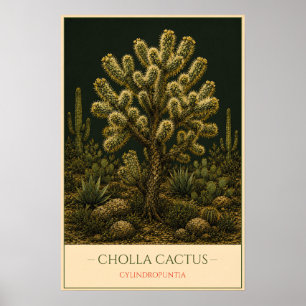 Cholla-Kaktus Poster