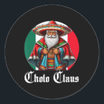 Cholo Christmas - Cholo Claus - Spaß mexikanisch S Runder Aufkleber<br><div class="desc">Cholo Christmas - Cholo Claus - Spaß mexikanisch Santa</div>