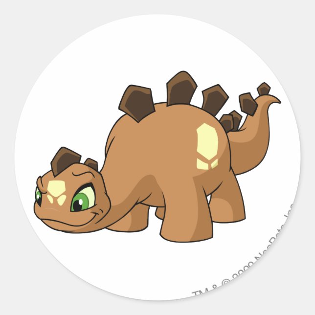 Chomby Brown Runder Aufkleber (Vorderseite)