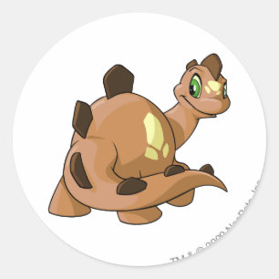 Chomby Brown Runder Aufkleber