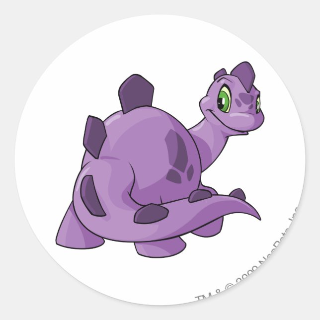 Chomby Lila Runder Aufkleber (Vorderseite)