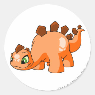 Chomby Orange Runder Aufkleber