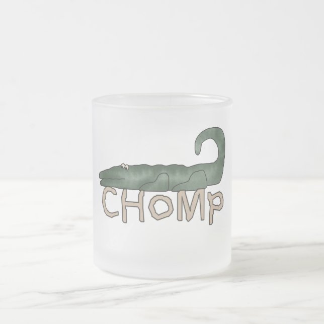 Chomp Alligatort-shirts und -geschenke Mattglastasse (Mittel)