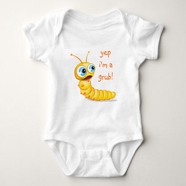 Chomp the Grub: Baby Strampler (Vorderseite)