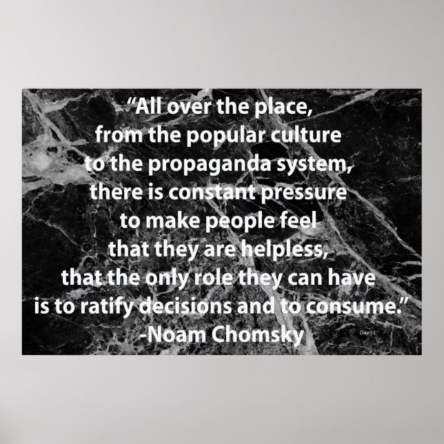 Chomsky-Quote Poster (Vorne)