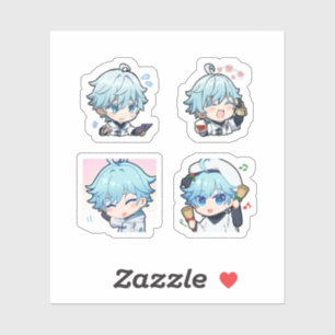Chongyun Genshin Impact 4er Stickerbogen Aufkleber