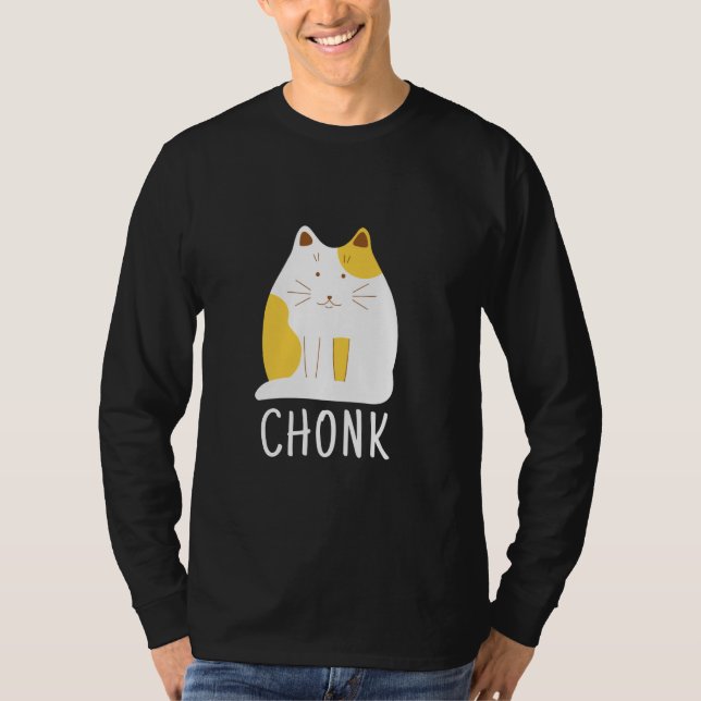 Chonk Cat Funny Scale Meme T-Shirt (Vorderseite)