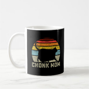 Chonk Cat Mom Waage Meme Lustiger Retro-Stil Mutti Kaffeetasse