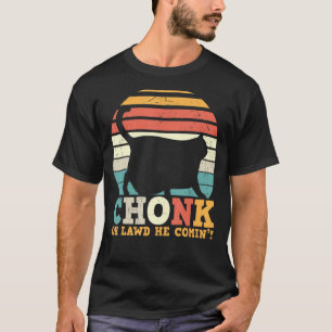 Chonk Cat Scale Meme Retro Stil Vintage Katzen Mem T-Shirt