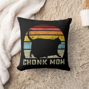 Chonk Katzen Mama Waage Meme Lustiger Retro Stil M Kissen