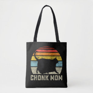 Chonk Katzen Mama Waage Meme Lustiger Retro Stil M Tasche