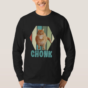Chonk Retro Fettkatzenmembran Vintag Katzen Tierme T-Shirt