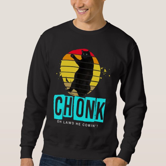 Chonk Scale Cat Meme Memes Sweatshirt (Vorderseite)