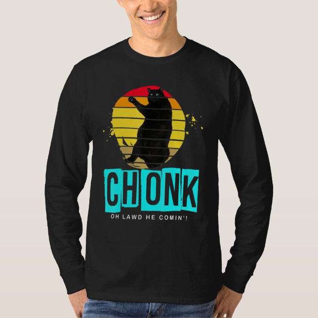 Chonk Scale Cat Meme Memes T-Shirt (Vorderseite)