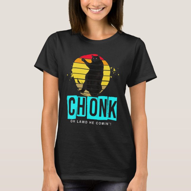 Chonk Scale Cat Meme Memes T-Shirt (Vorderseite)