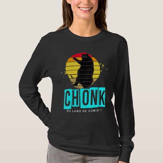 Chonk Scale Cat Meme Memes T-Shirt (Vorderseite)