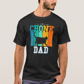 Chonk Vater Retro Style Kitten Katze Pfosten Paw T-Shirt