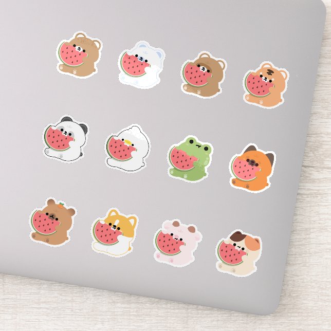 Chonky Animals Watermelon Aufkleber (Detail)