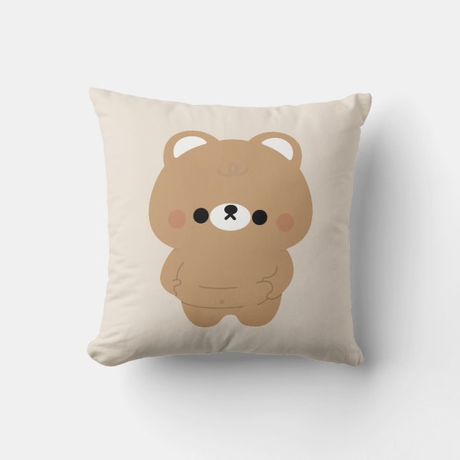 Chonky Brown Bär Kissen (Vorderseite)