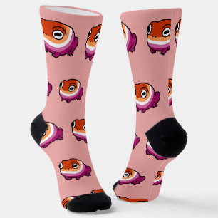 Chonky Lesbian Frosch Pride Socken Süße WLW Quee