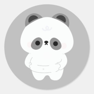 Chonky Panda Runder Aufkleber