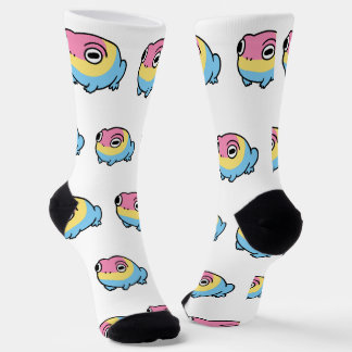 Chonky Pansexual Frog Pride Socks | Cute Pan Pride Socken
