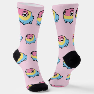 Chonky Pansexual Frog Pride Socks | Cute Pan Pride Socken