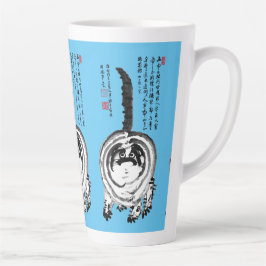 Chonky Striped Japanese Tabby Cat Milchtasse