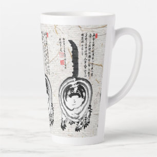 Chonky Striped Japanese Tabby Cat Milchtasse