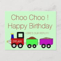 Choo Choo Happy Geburtstag!! UAWG Postkarte