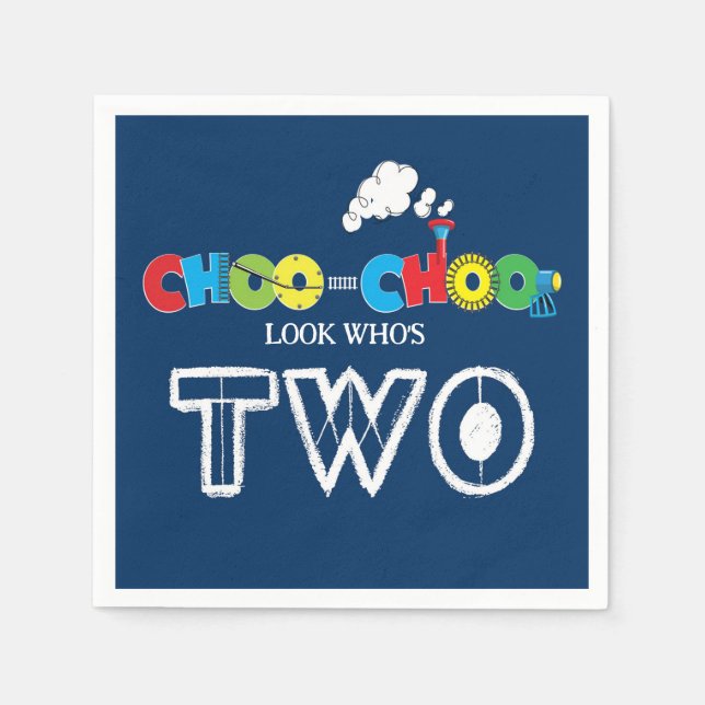 Choo Choo I m Two Party Napkins Serviette (Vorderseite)