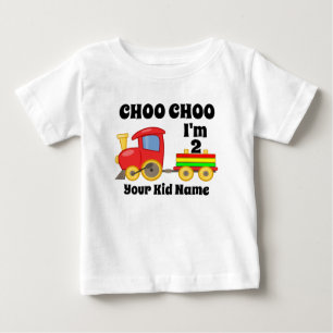 Choo Choo Ich bin 2 Jahre alt Zug Kinder Geburtsta Baby T-shirt