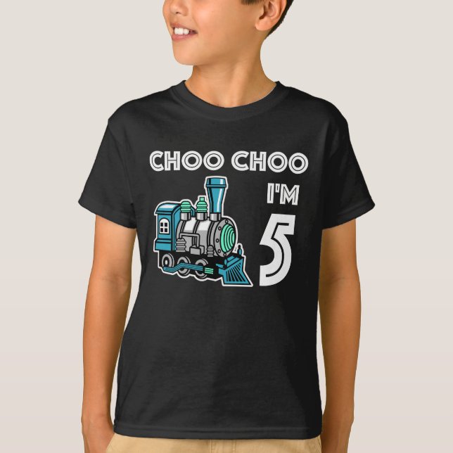 Choo Choo J'ai 4 ans, t-shirt de train mignon (Devant)