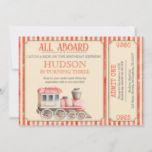 Choo Choo Train Anniversaire Invitation - Train Pa
