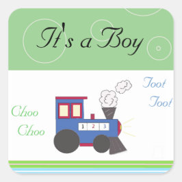 Choo Choo Train Baby Boy Quadratischer Aufkleber