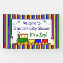 Choo Choo Train Baby Duschbanner