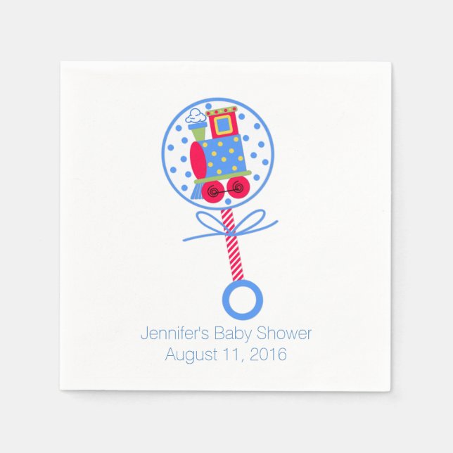Choo Choo Train Baby Duschpapier Napkins Serviette (Vorderseite)