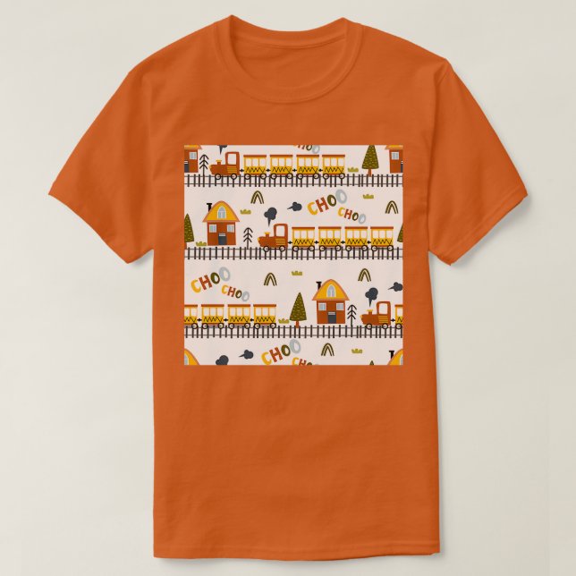 Choo Choo Train Boy Muster für kleine Kinder 1 T-Shirt (Design vorne)