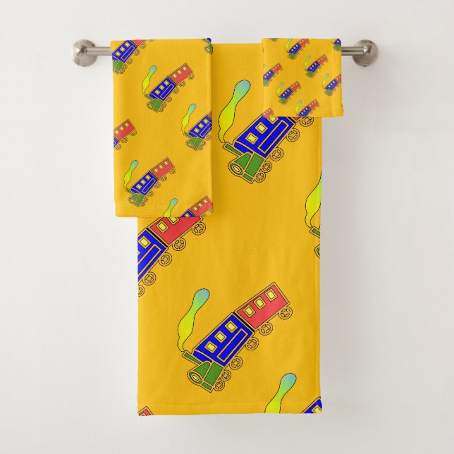Choo Choo Train Kinder Gelb Badhandtuch Set (Insitu)