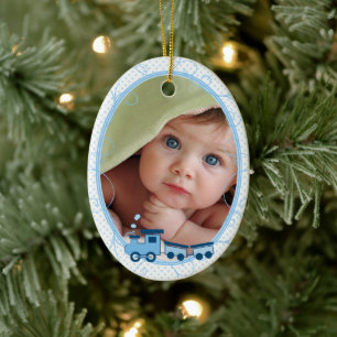 Choo Choo Train Ornaments für das Baby 1. Keramikornament