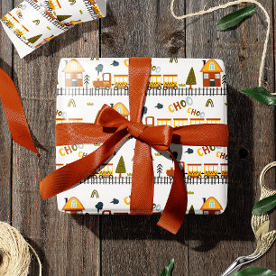 Choo Choo Train Pattern Little Kid Geschenkpapier