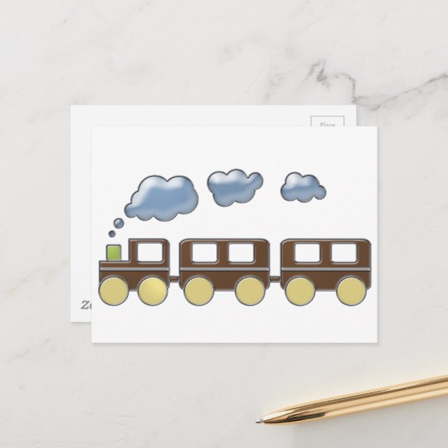 Choo Choo Train Postkarte (Vorderseite/Rückseite Beispiel)
