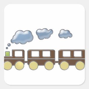 Choo Choo Train Quadratischer Aufkleber