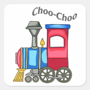 Choo Choo Train Quadratischer Aufkleber