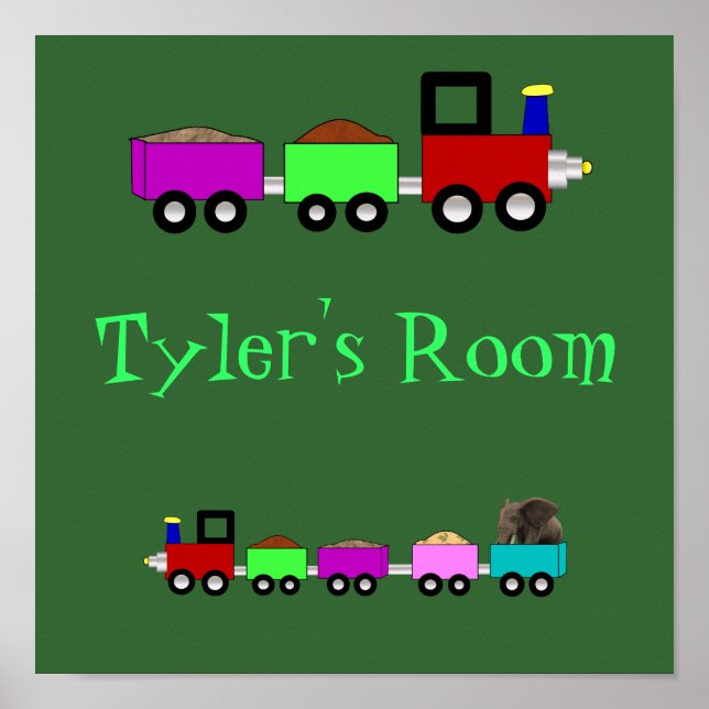 Choo Choo Train Room Sign Poster (Vorne)