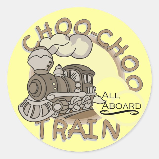 Choo Choo Train Tshirts und Geschenke Runder Aufkleber (Vorderseite)