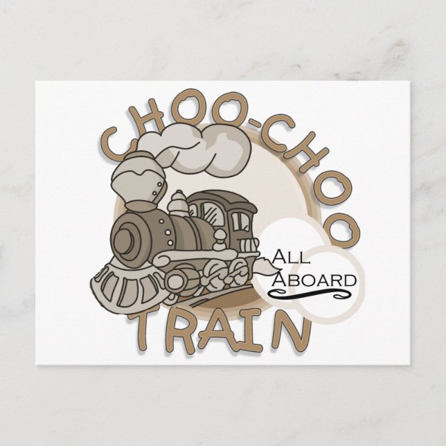 Choo-Choo-Train-Tshirts und GIfts Postkarte (Vorderseite)
