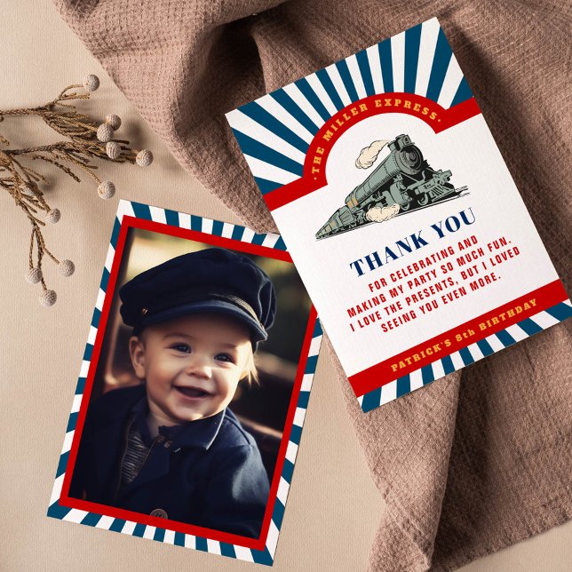 Choo Train Geburtstag Danke Karte (Von Creator hochgeladen)