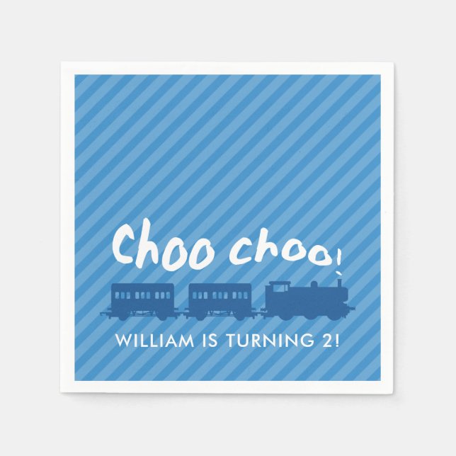 Choo trainiert Kindergeburtstag Serviette (Vorderseite)