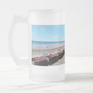 Choo Zug , am Bridlington Strand. Mattglas Bierglas